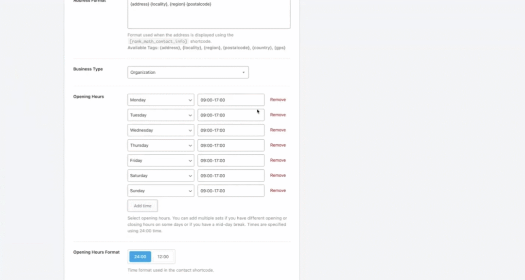 Colorful flowchart illustrating local SEO schema