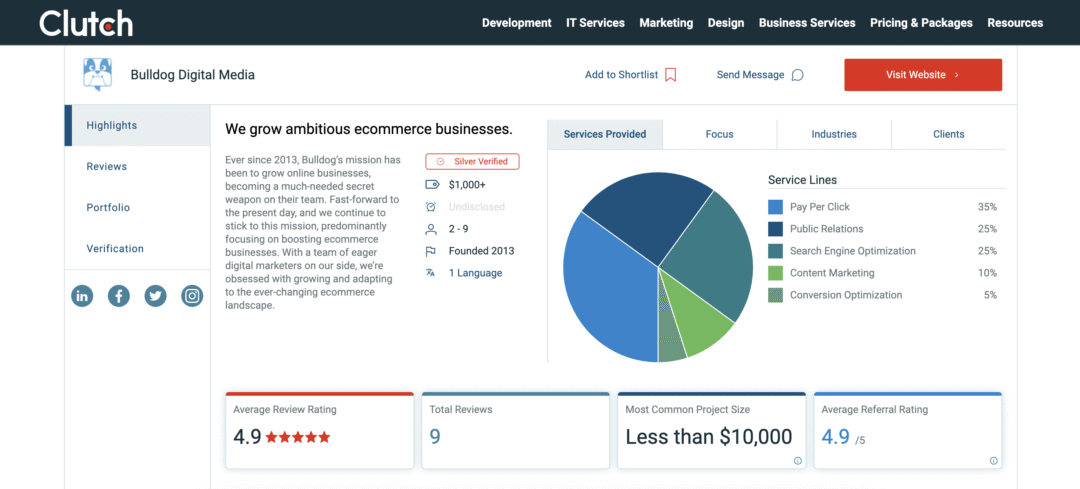Customer reviews for Bulldog GmbH service