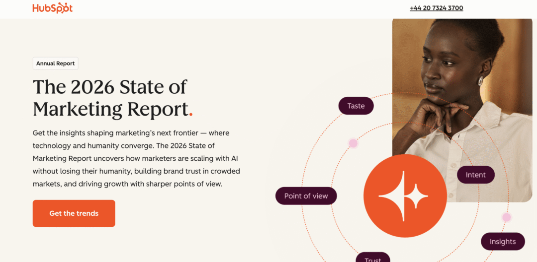 HubSpot trends report with graphs and charts