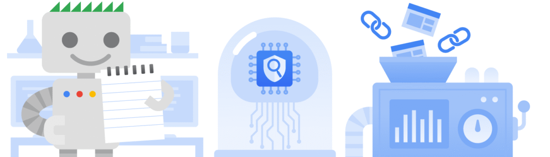 Illustration of Google's SpamBrain technology concept